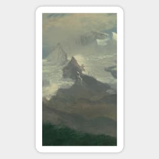 Cloud Study with Mountain Peaks by Albert Bierstadt Magnet